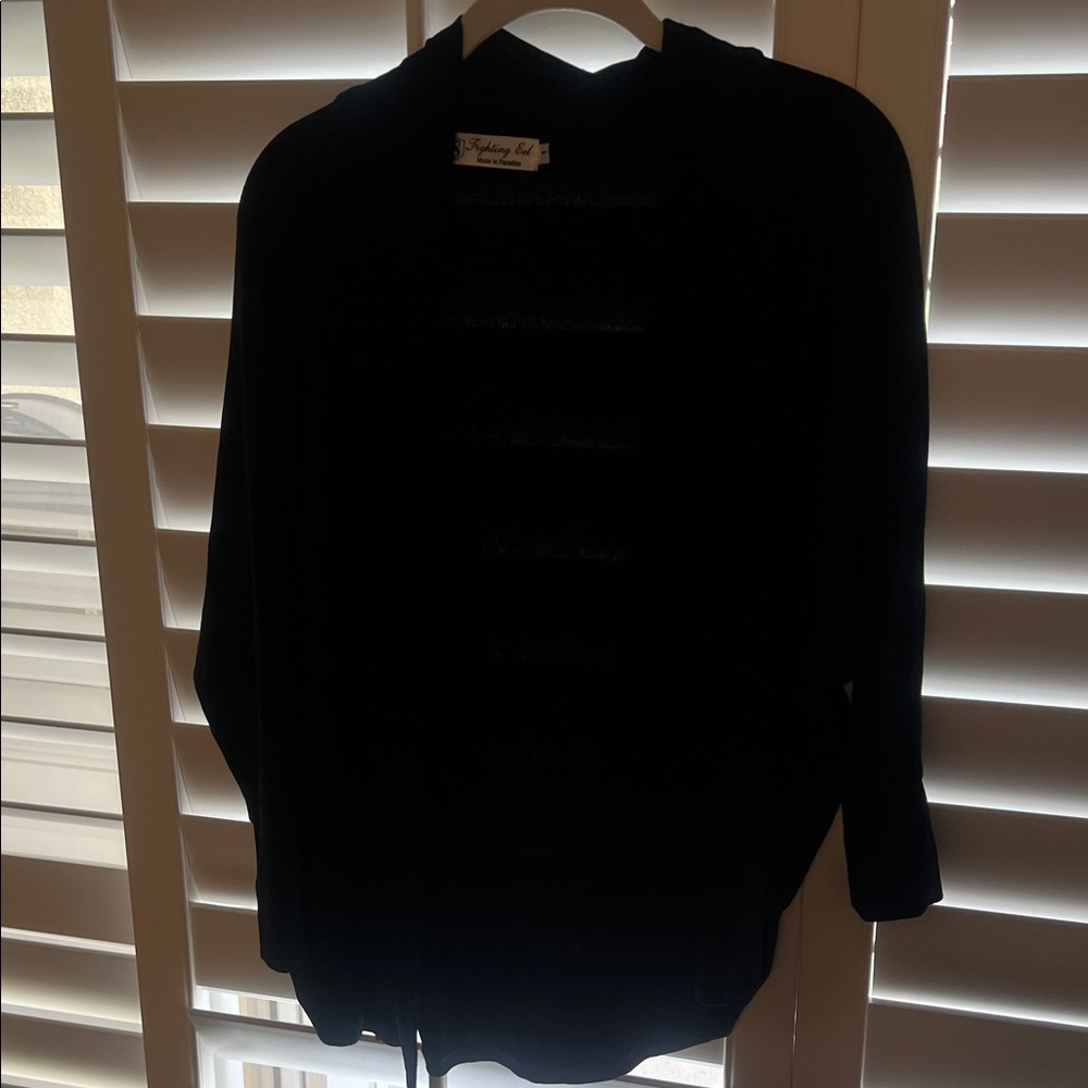 Fighting Eel Black Long Sleeve Shacket